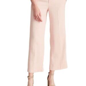 Old Navy Sz 4 Pale Pink Wide Cropped Leg Trousers Pants Office Preppy Classic